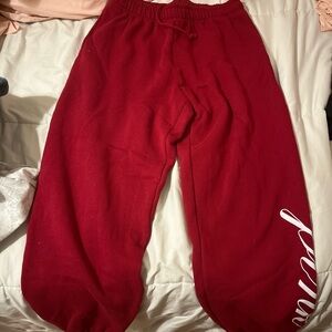 PINK victorias secret Red Sweatpants